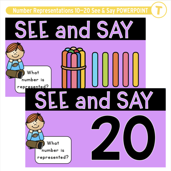 Number Representations 10—20 See & Say POWERPOINT - Image 3